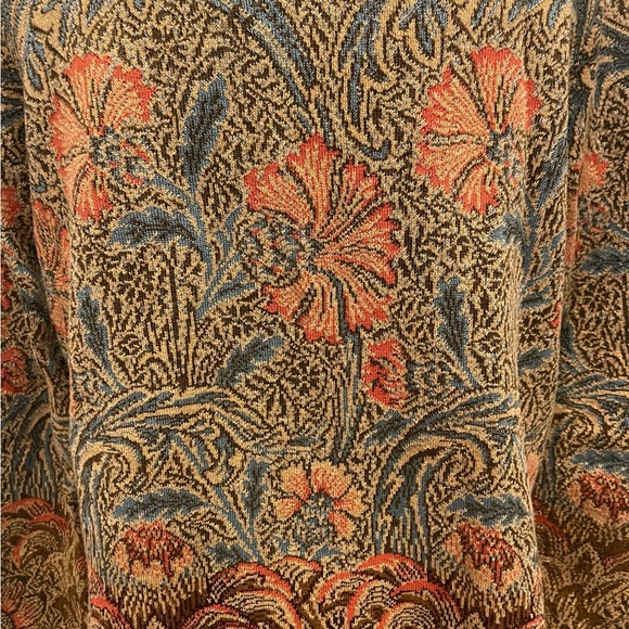 peruvian connection Multi Color Brown Tapestry Printed Jacket Sz:M - Picture 10 of 10